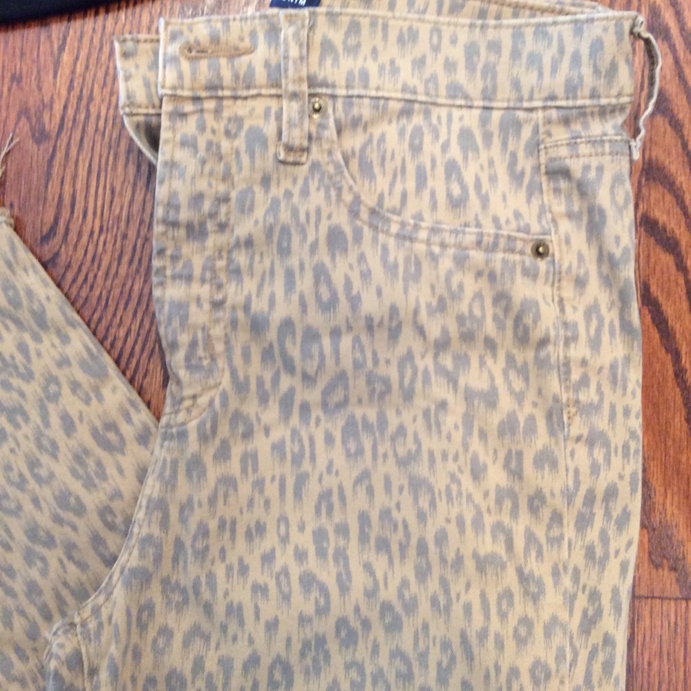 gap high rise leopard print true skinny ankle jean sz 28  NWOT - Picture 6 of 10